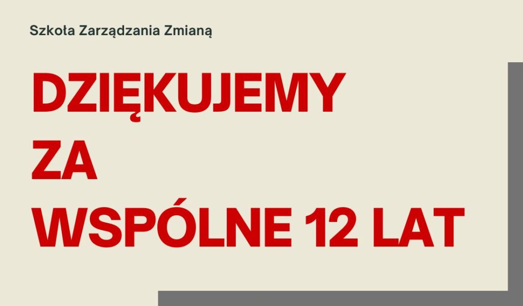 Dziękujemy za wspólne 12 lat