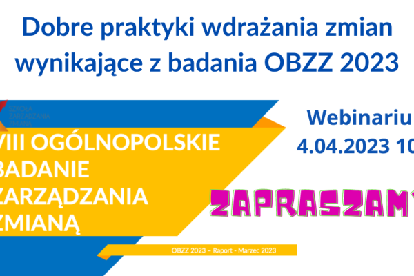 Webinar Dobre praktyki wdrażania zmian